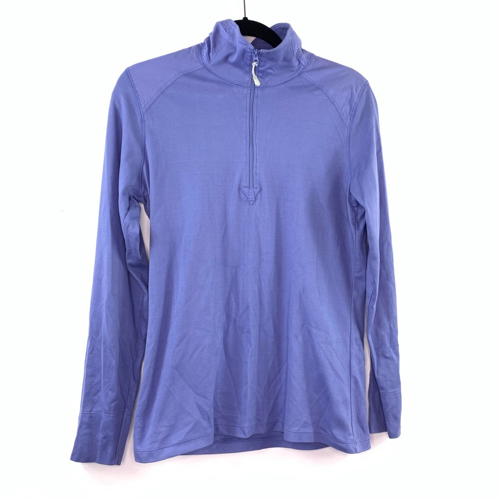 2 Woolrich Womens Large Cotton quarter zip shirts- Lot of 2 - Pink Purple size L - Picture 2 of 8